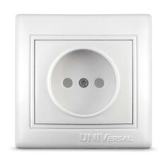 Розетка скрыт устан, 1 гн, б/з,с/у, з/ш 16 А, белая, UNIVersal, Севиль, С0047