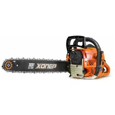 Пила цепная бензиновая, Хопер, 3.1 л.с., 2400 Вт, длина шины 45 см, шаг цепи 0.325 дюйм, 76 звен, Садовод
