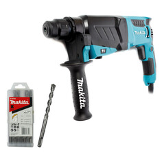 Перфоратор Makita HR2630 + Набор буров Makita SDS-Plus B-54704 5шт