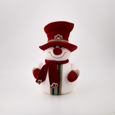 Фигура декоративная James arts снеговик в красном 31х25х50 см