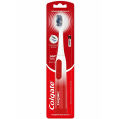 Электрическая зубная щетка Colgate 360 Sonic Optic White отбеливающая, на батарейках, средней жесткости
