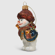Игрушка елочная Irena снеговик с колокольчиком