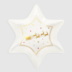 Блюдо сервировочное White Rabbit Санта звезда 23х23х3,5 см