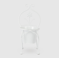 Кашпо для цветов Ningde qinyuan в форме стула белое 18х20х39 см