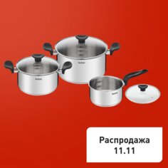 Набор посуды PRIMARY 6 предметов 16/20/24 см E3086S74 Tefal