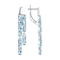 Серьги SOKOLOV из серебра с топазами