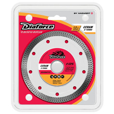 Диски отрезные алмазные диск алмазный DIAFORCE Ceram X-Turbo 125х22,23х1,3мм турбированный
