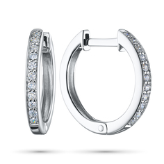 Серьги из серебра э0612сг06162600_white ЭПЛ Даймонд