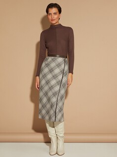 Юбка на запах в клетку (50) Elis