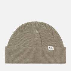 Шапка C.P. Company Re-Wool Short, цвет оливковый