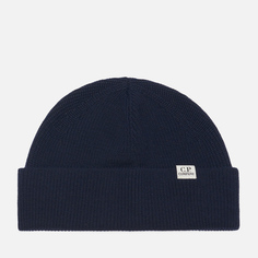Шапка C.P. Company Re-Wool Short, цвет синий