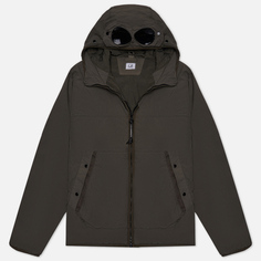 Мужская куртка ветровка C.P. Company G.D.P. Goggle Full Zip, цвет оливковый