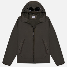 Мужская куртка ветровка C.P. Company G.D.P. Goggle Full Zip, цвет оливковый, размер 50