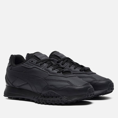 Мужские кроссовки Puma Blktop Rider Leather, цвет чёрный