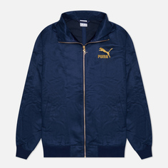 Мужская куртка ветровка Puma T7 Reclaim Suede Track, цвет синий