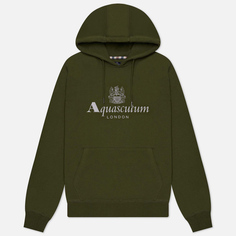 Мужская толстовка Aquascutum Active Big Logo Hoodie Fleece, цвет зелёный, размер XXL
