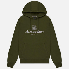 Мужская толстовка Aquascutum Active Big Logo Hoodie Fleece, цвет зелёный, размер M