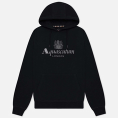 Мужская толстовка Aquascutum Active Big Logo Hoodie Fleece, цвет чёрный, размер XL