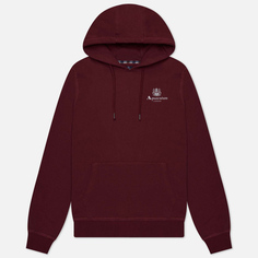 Мужская толстовка Aquascutum Active Small Logo Hoodie Fleece, цвет бордовый