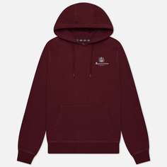 Мужская толстовка Aquascutum Active Small Logo Hoodie Fleece, цвет бордовый, размер M