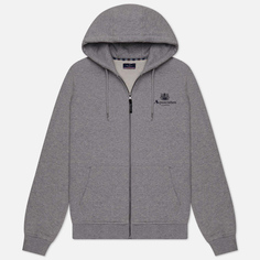 Мужская толстовка Aquascutum Active Small Logo Full Zip Hoodie Fleece, цвет серый, размер M