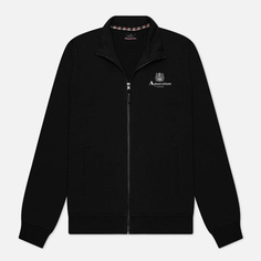 Мужская толстовка Aquascutum Active Small Logo Full Zip Mock Neck Fleece, цвет чёрный, размер XXL