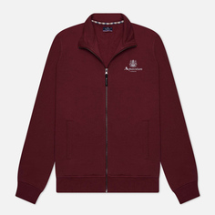 Мужская толстовка Aquascutum Active Small Logo Full Zip Mock Neck Fleece, цвет бордовый