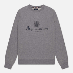 Мужская толстовка Aquascutum Active Big Logo Crew Neck Fleece, цвет серый, размер L