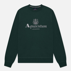 Мужская толстовка Aquascutum Active Big Logo Crew Neck Fleece, цвет зелёный, размер L