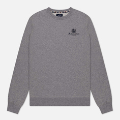 Мужская толстовка Aquascutum Active Small Logo Crew Neck Fleece, цвет серый, размер XXL