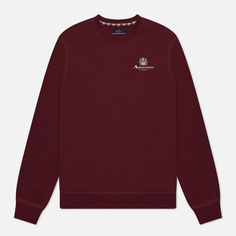 Мужская толстовка Aquascutum Active Small Logo Crew Neck Fleece, цвет бордовый, размер L