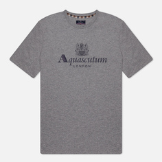 Мужская футболка Aquascutum Active Big Logo, цвет серый, размер L