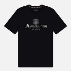 Мужская футболка Aquascutum Active Big Logo, цвет чёрный, размер S