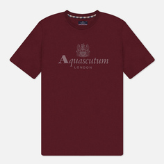 Мужская футболка Aquascutum Active Big Logo, цвет бордовый, размер L