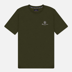 Мужская футболка Aquascutum Active Small Logo, цвет зелёный, размер L