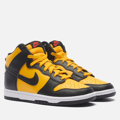 Мужские кроссовки Nike Dunk High Retro, цвет жёлтый, размер 43 EU