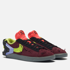 Мужские кроссовки Nike x Acronym Blazer Low, цвет бордовый, размер 41 EU
