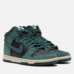 Кроссовки Nike Dunk High Retro Premium, цвет зелёный