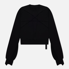 Женская толстовка Rick Owens DRKSHDW Luxor Cropped Pentagram Patchwork, цвет чёрный, размер XS