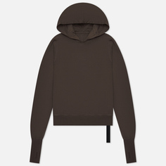 Женская толстовка Rick Owens DRKSHDW Luxor Gauntlet Granbury Hoodie, цвет коричневый, размер XS