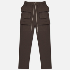 Мужские брюки Rick Owens DRKSHDW Luxor Creatch Cargo Drawstring Compact Heavy, цвет коричневый