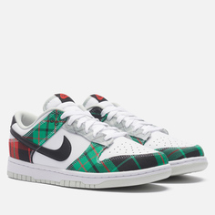Мужские кроссовки Nike Dunk Low Retro Premium Tartan Plaid, цвет белый, размер 41 EU