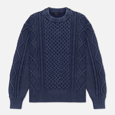 Мужской свитер EASTLOGUE Fade Cable Knit, цвет синий
