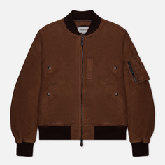 Мужская куртка бомбер EASTLOGUE MA-1 Leather, цвет коричневый