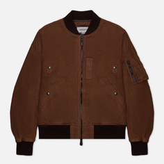Мужская куртка бомбер EASTLOGUE MA-1 Leather, цвет коричневый, размер L