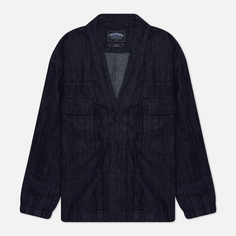 Мужская джинсовая куртка FrizmWORKS Linen Denim Trucker Durumagi, цвет синий