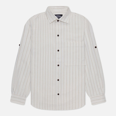 Мужская рубашка FrizmWORKS Stripe Linen Napoli, цвет белый, размер M