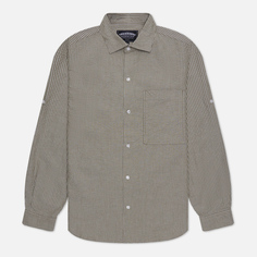 Мужская рубашка FrizmWORKS Seersucker Stripe Napoli, цвет оливковый, размер XL