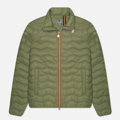Мужская демисезонная куртка K-Way Valentine Eco Warm, цвет зелёный, размер L