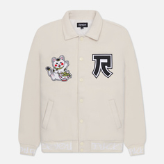 Мужская куртка ветровка RIPNDIP Lucky Nerm Varsity, цвет бежевый